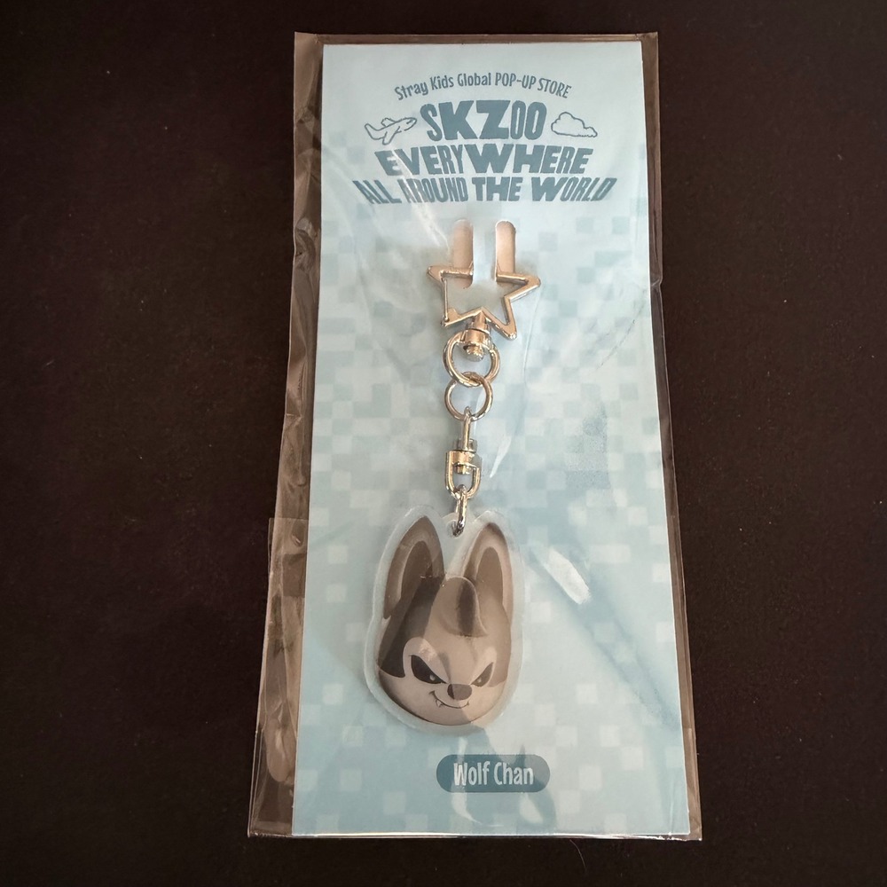 STRAY KIDS Skzoo Everywhere All Around The World Wolf Chan Acrylic Key Chain